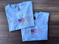 Kid’s Personalized Glow-in-the-Dark Fireworks Flag T-Shirt